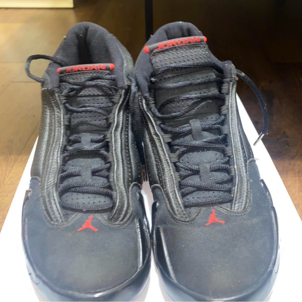 Jordan Black and Red Athletic Shoes